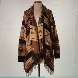 Boho style fringe cardigan